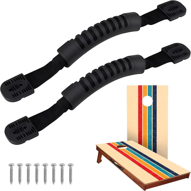 stufool 2 Pcs Cornhole Handles, Corn Hole Handles, Cornhole Board Handles with Hardware - Image 1